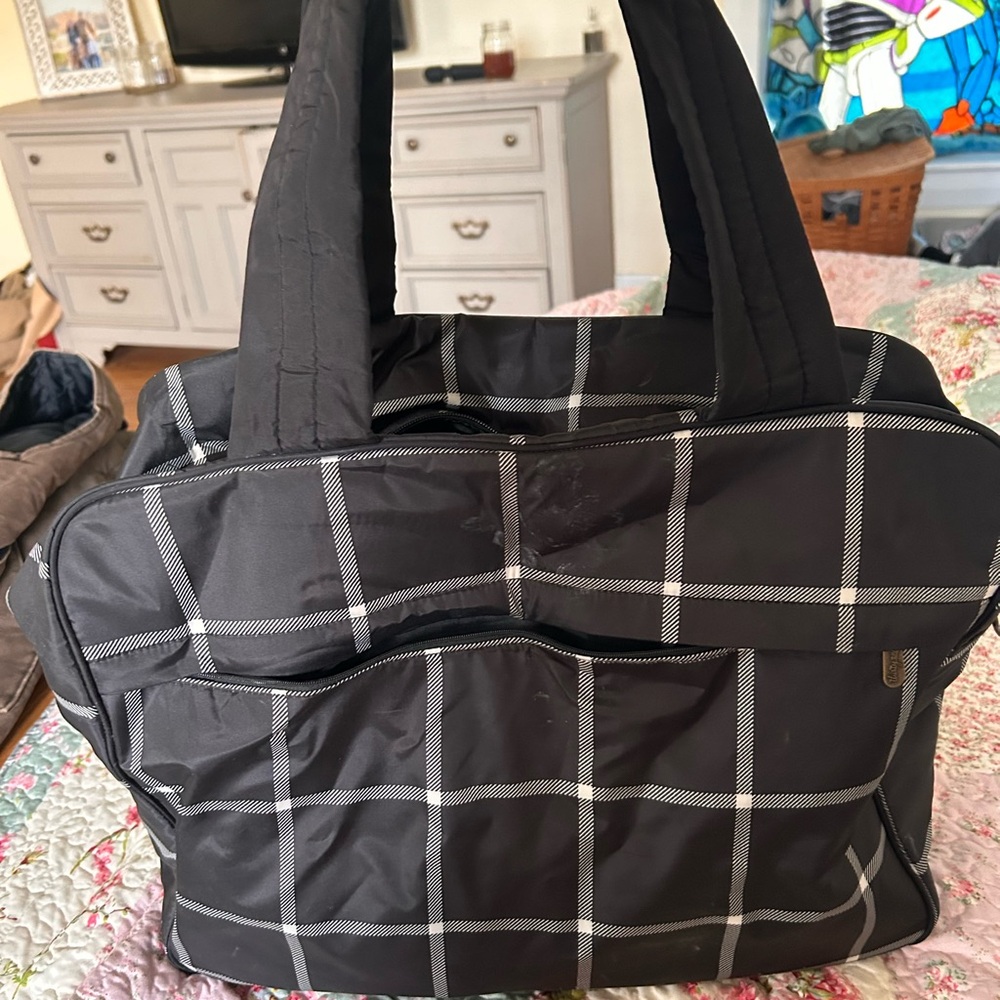 Thirty OneBlack Checkered Tote Bag